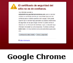 Aviso de seguridad Google Chrome (Se abrir en una nueva ventana)